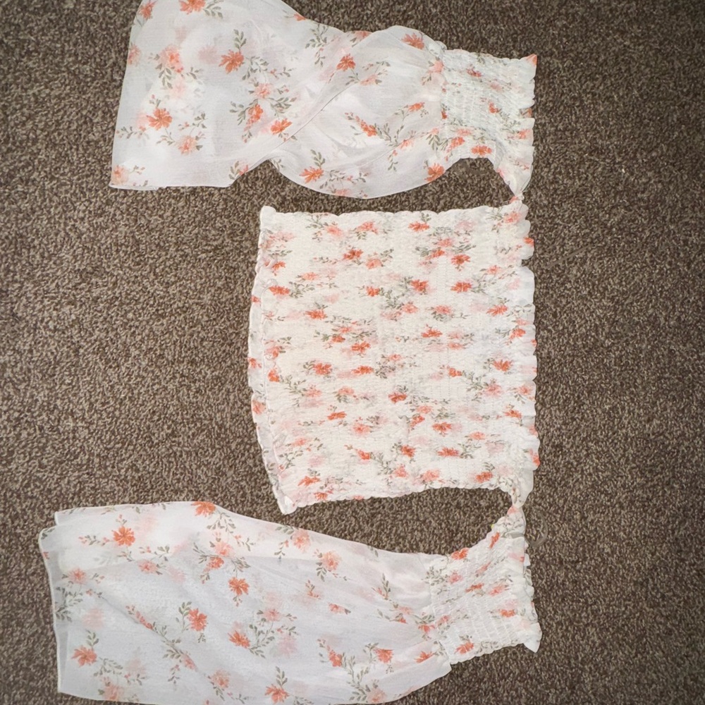 Windsor Pink Bubble Skirt Set with Smocked Details